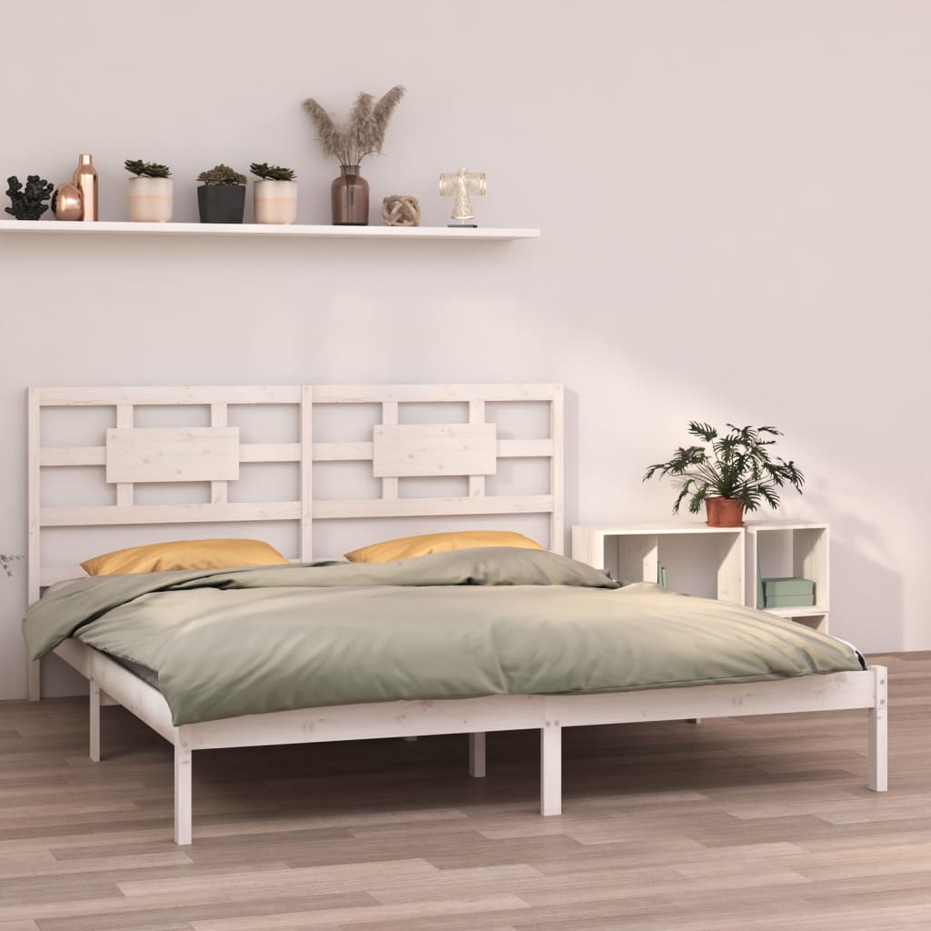 Sengeramme hvit heltre 180x200 cm Super King