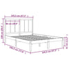 Sengeramme uten madrass 140x190 cm heltre furu