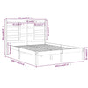 Sengeramme heltre 140x190 cm
