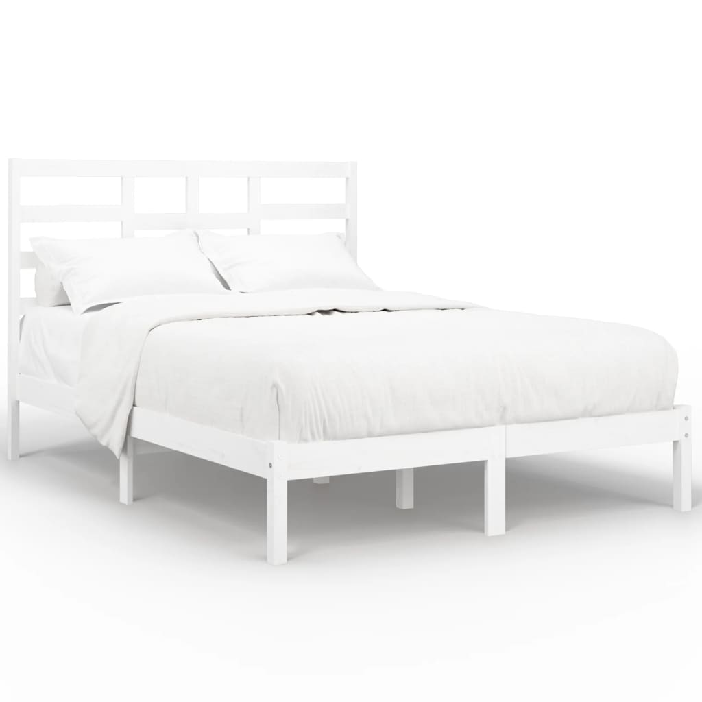 Sengeramme hvit heltre 140x190 cm