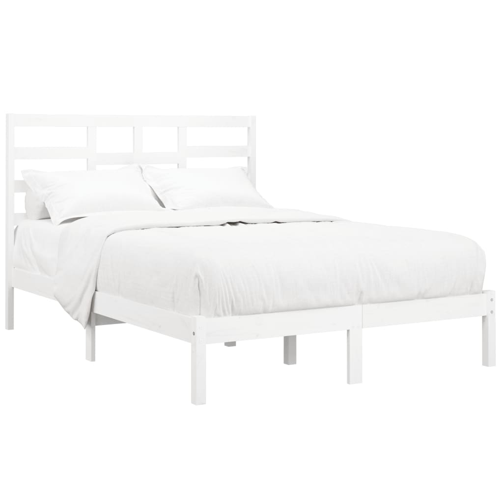 Sengeramme hvit heltre 140x190 cm
