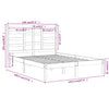 Sengeramme hvit heltre 140x190 cm