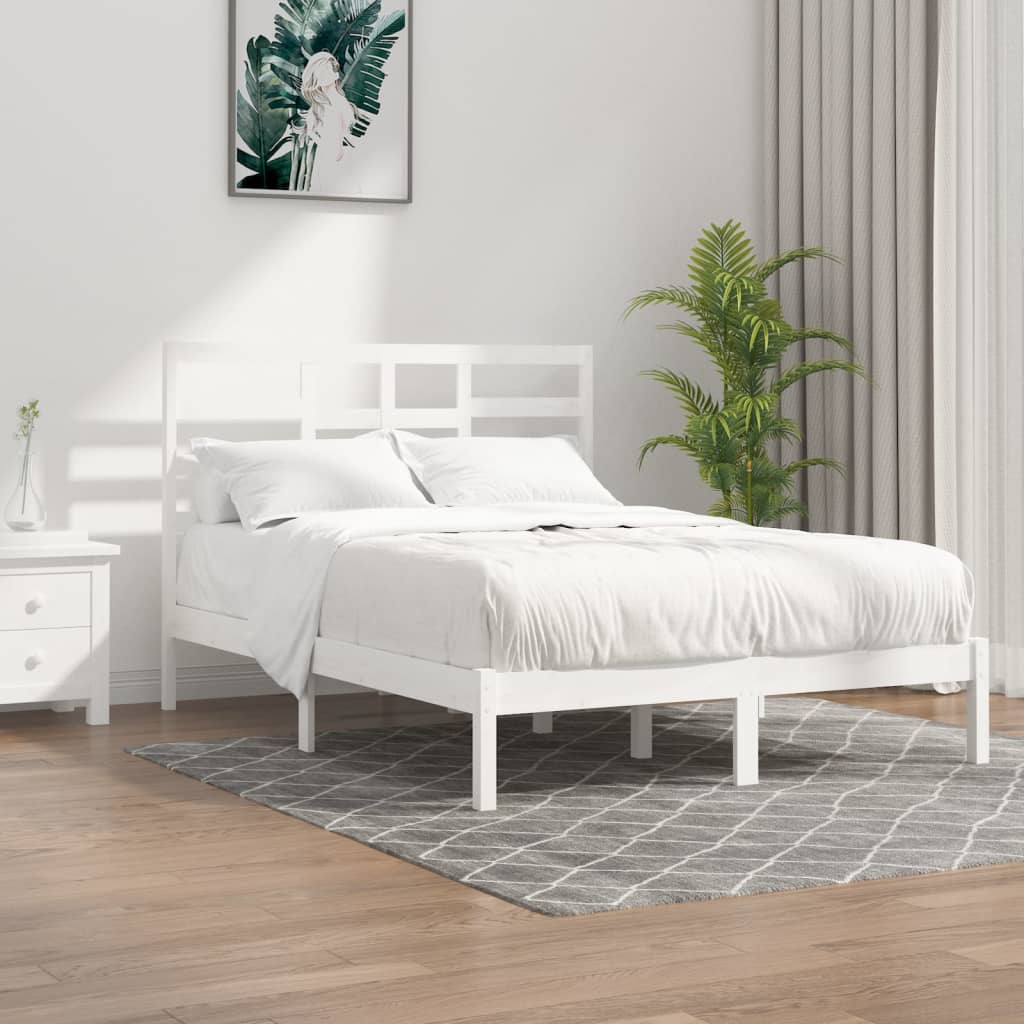 Sengeramme hvit heltre 140x190 cm