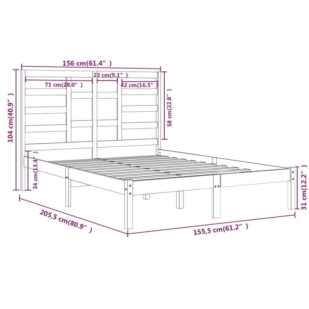Sengeramme heltre 150x200 cm King Size
