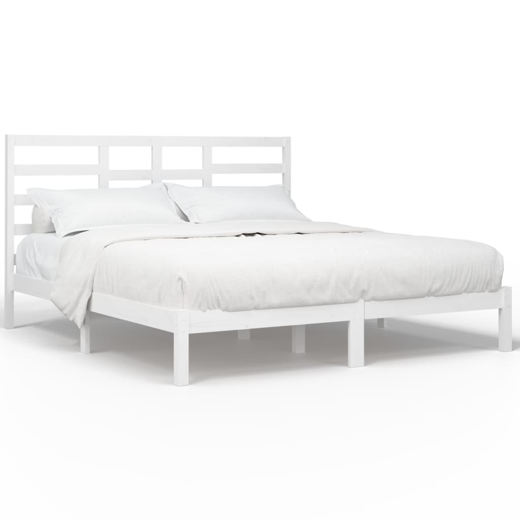 Sengeramme hvit heltre 180x200 cm Super King