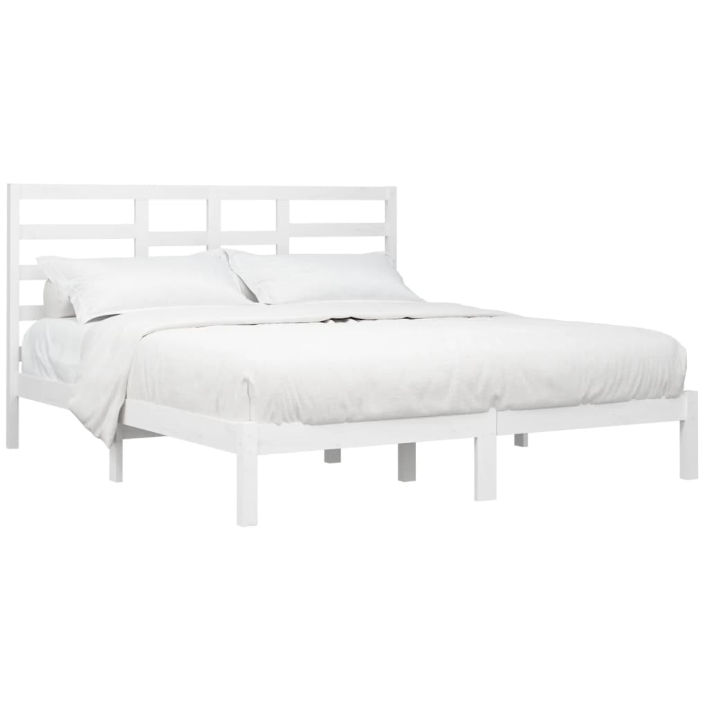 Sengeramme hvit heltre 180x200 cm Super King