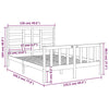 Sengeramme hvit heltre 120x190 cm Small Double