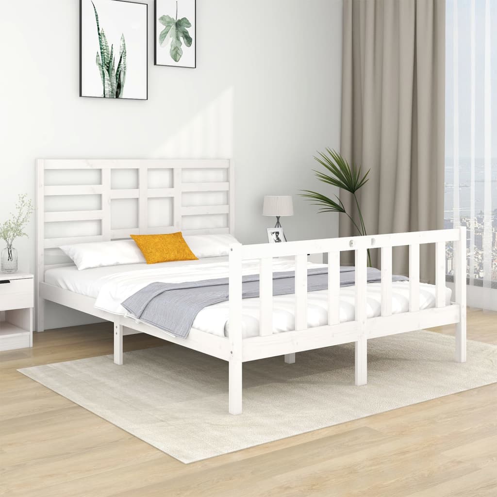 Sengeramme hvit heltre 120x190 cm Small Double