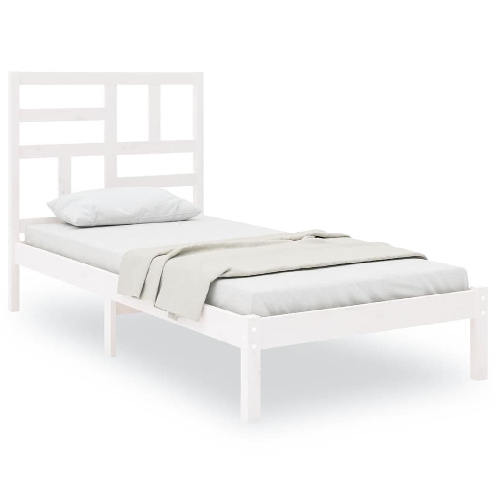 Sengeramme hvit heltre 90x190 cm Single
