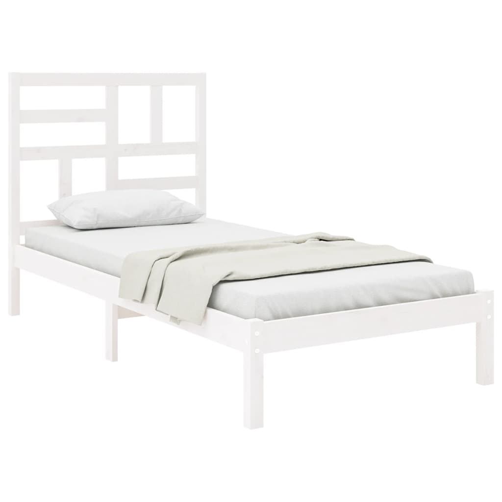Sengeramme hvit heltre 90x190 cm Single