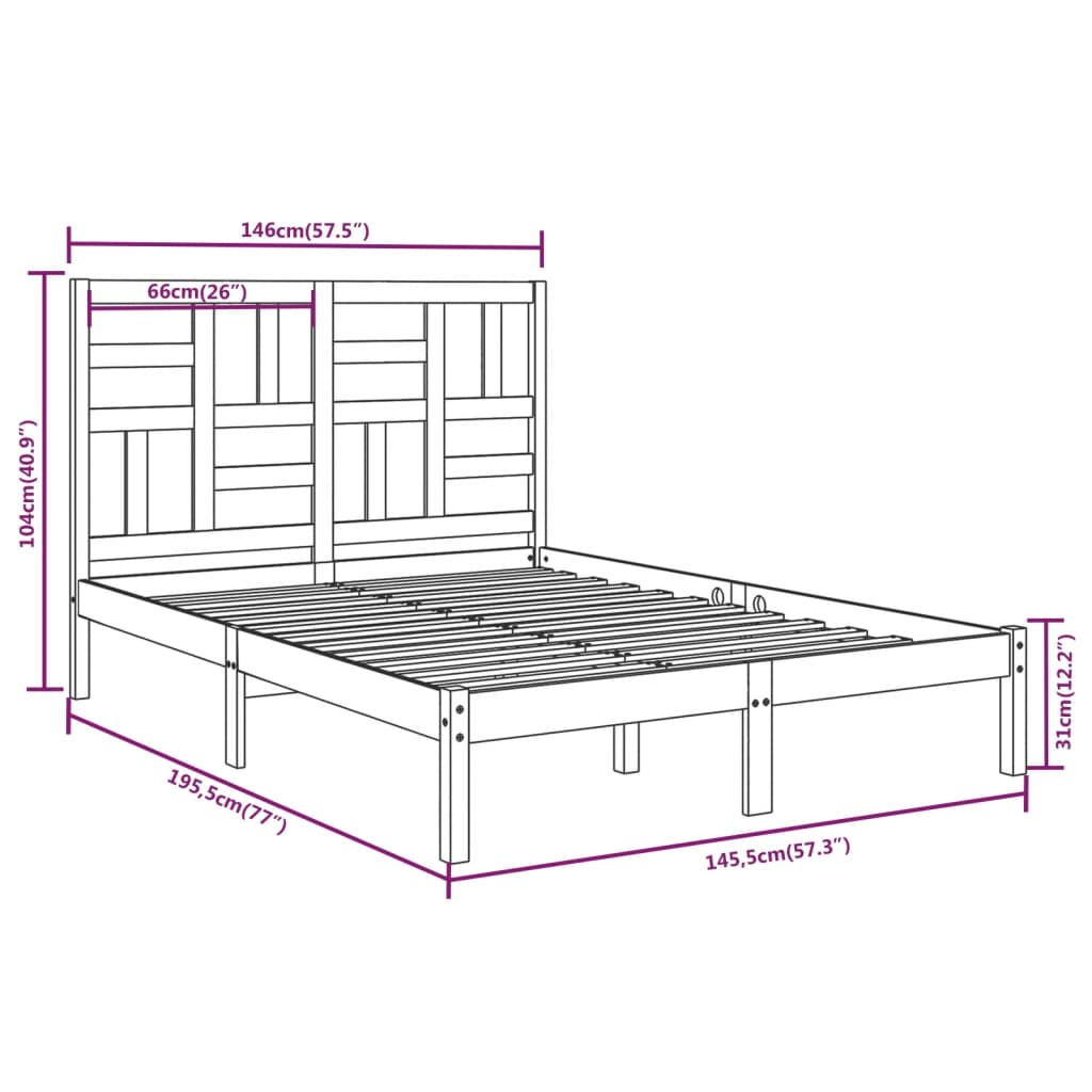 Sengeramme heltre 140x190 cm