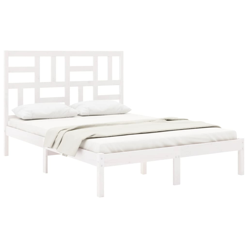 Sengeramme hvit heltre 140x190 cm