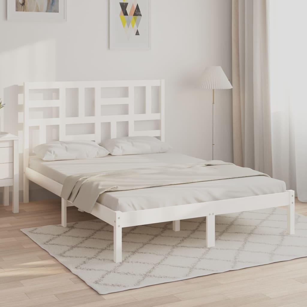 Sengeramme hvit heltre 140x190 cm