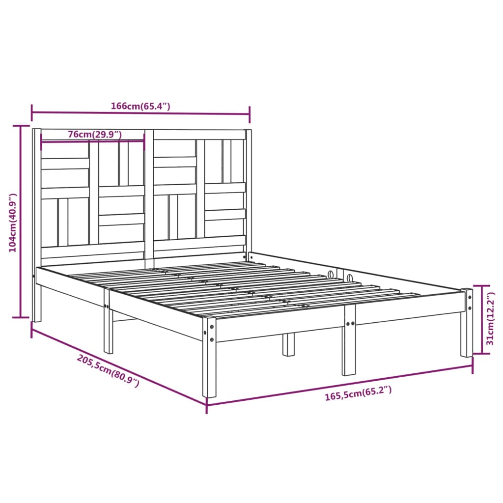 Sengeramme heltre 160x200 cm