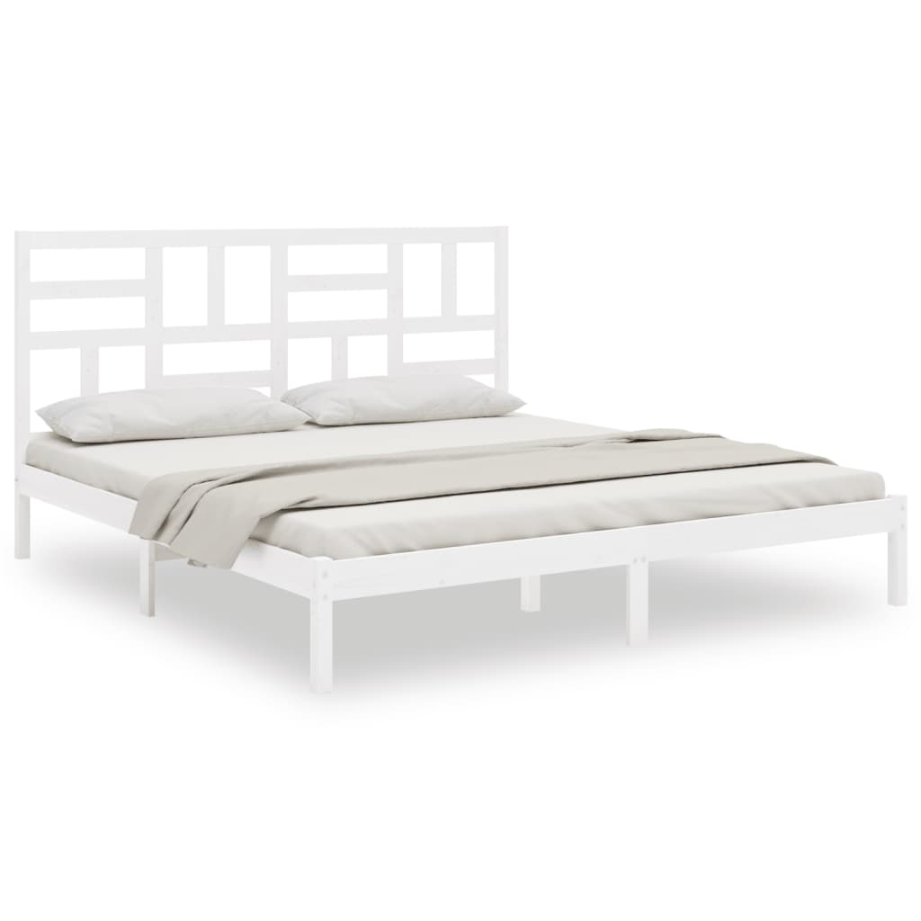 Sengeramme hvit heltre 180x200 cm Super King
