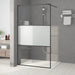 Dusjvegg svart 115x195 cm halvfrostet ESG-glass