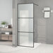 Dusjvegg svart 80x195 cm halvfrostet ESG-glass