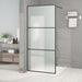 Dusjvegg svart 90x195 cm frostet ESG-glass