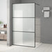 Dusjvegg svart 115x195 cm frostet ESG-glass