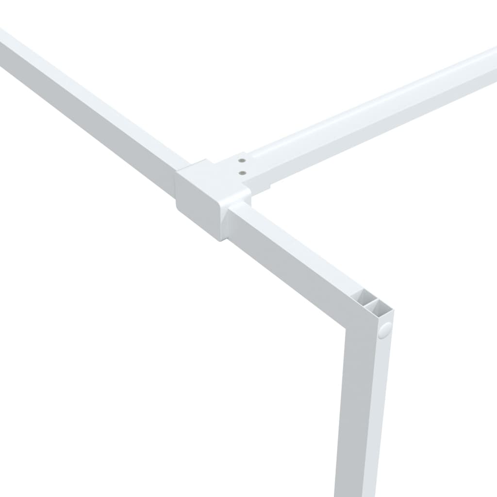 Dusjvegg hvit 80x195 cm klart ESG-glass