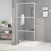 Dusjvegg hvit 90x195 cm klart ESG-glass