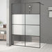 Dusjvegg svart 140x195 cm halvfrostet ESG-glass