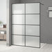 Dusjvegg svart 140x195 cm frostet ESG-glass