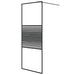 Dusjvegg svart 80x195 cm klart ESG-glass