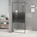 Dusjvegg svart 90x195 cm klart ESG-glass