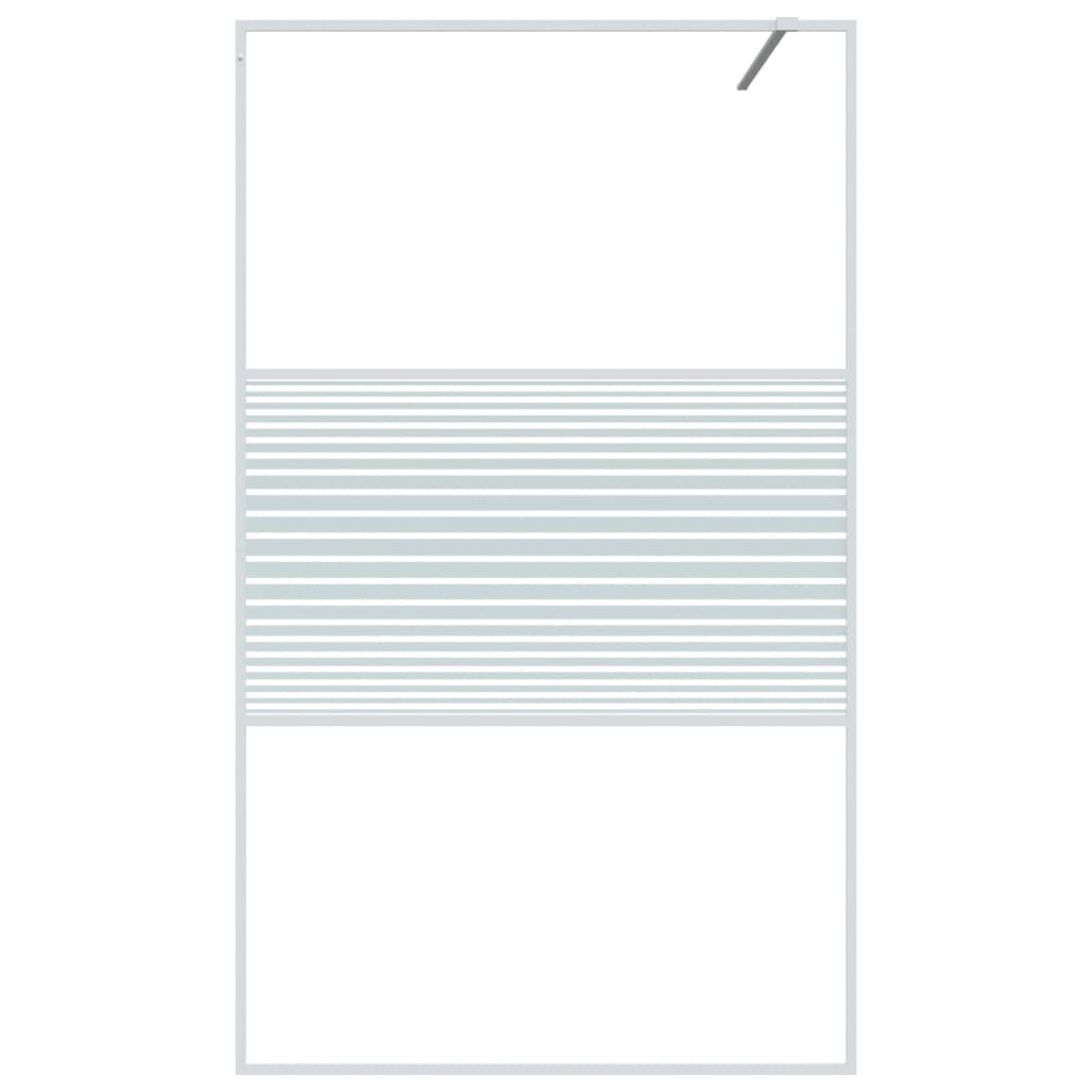 Dusjvegg hvit 115x195 cm klart ESG-glass