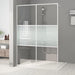 Dusjvegg hvit 140x195 cm klart ESG-glass