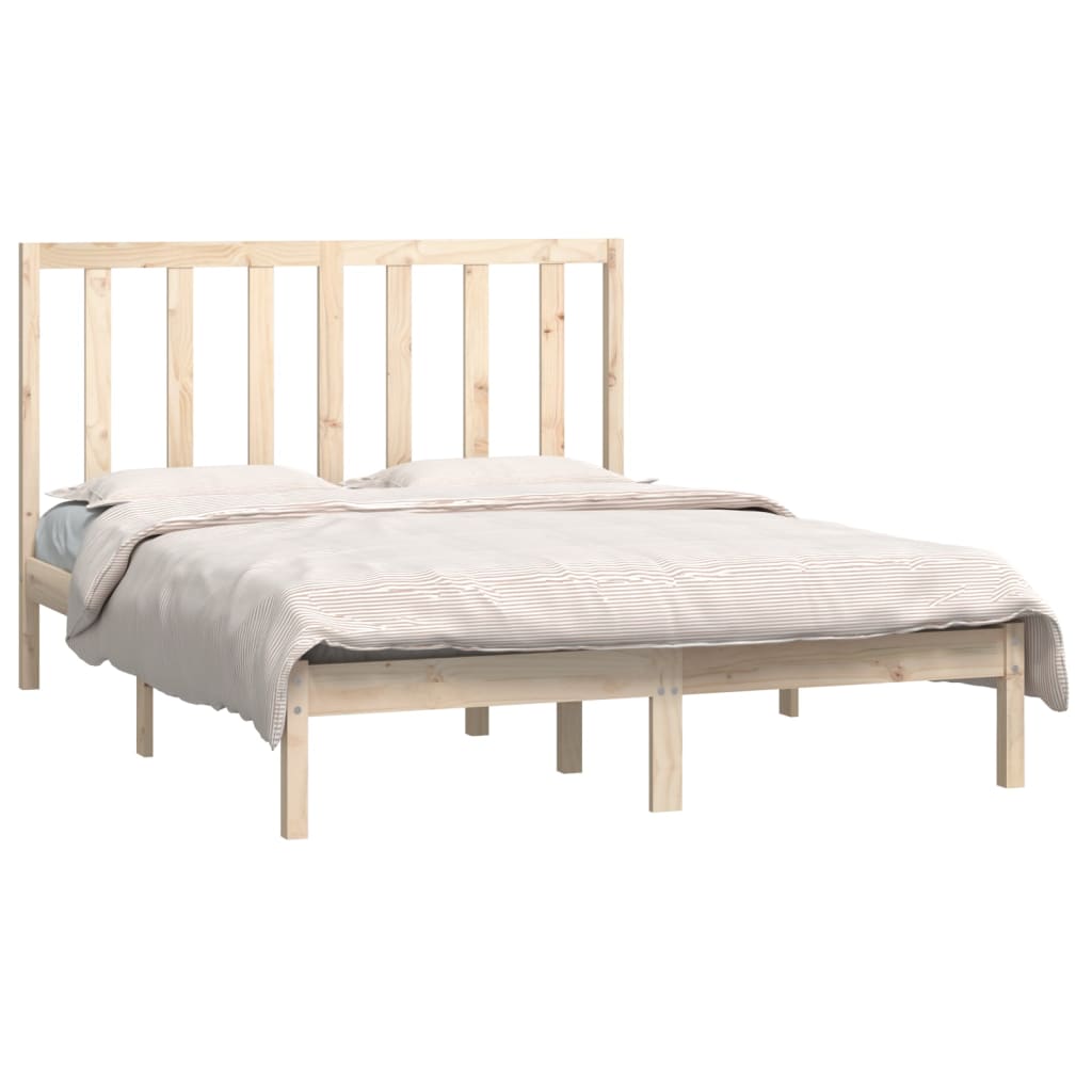 Sengeramme uten madrass hvit 135x190 cm heltre furu