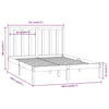 Sengeramme uten madrass hvit 135x190 cm heltre furu