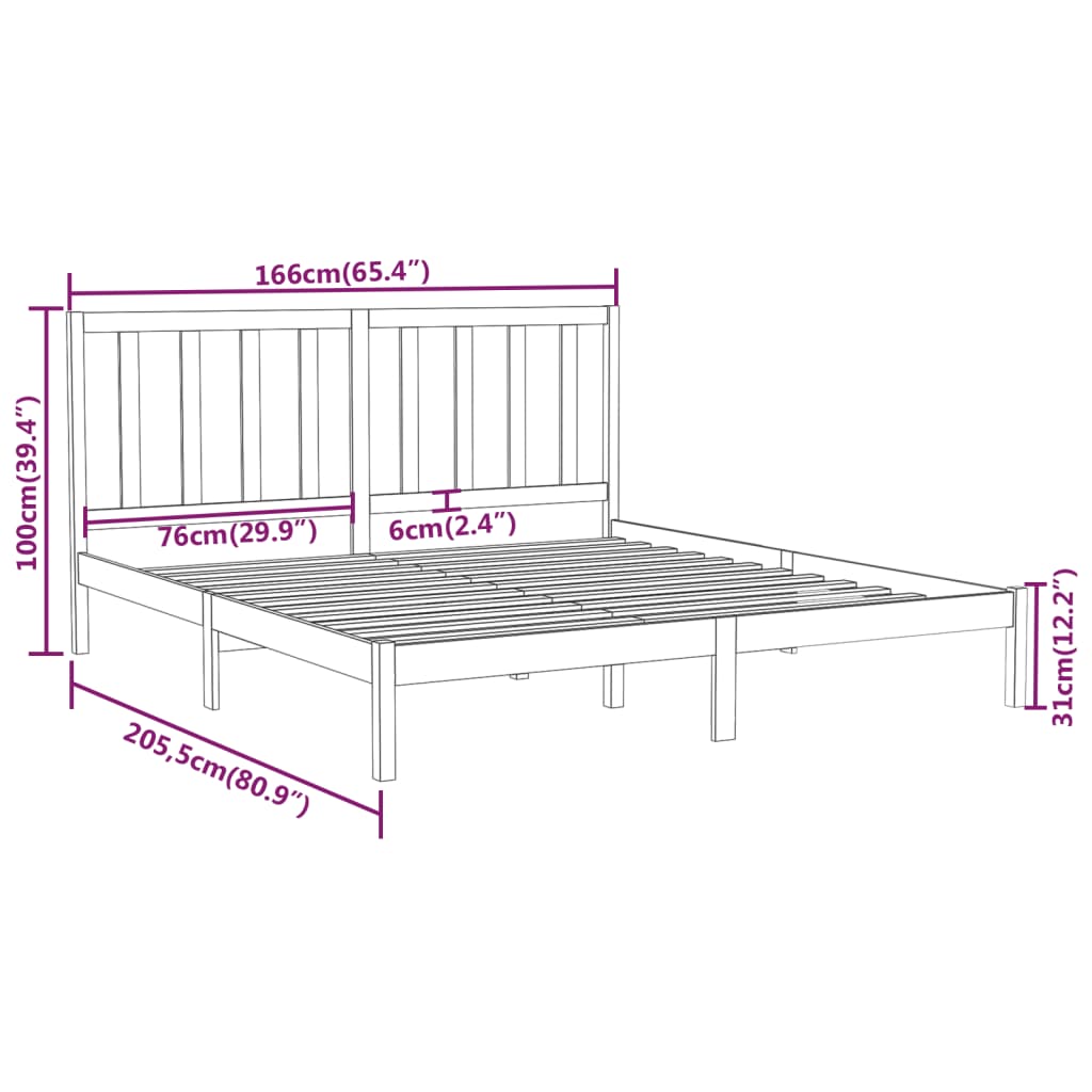 Sengeramme heltre 160x200 cm