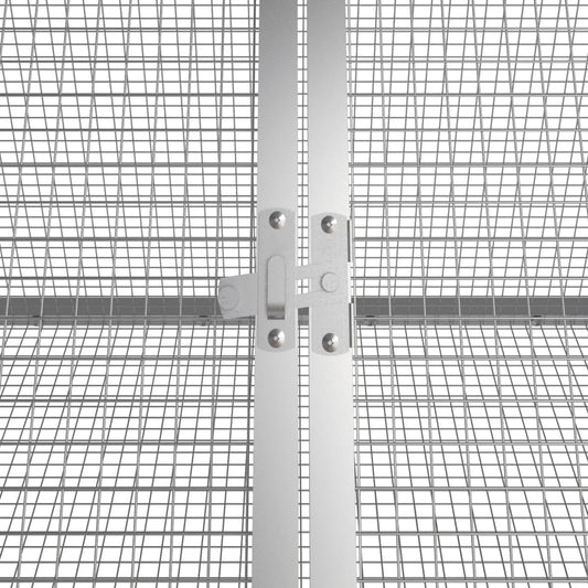 Kaninbur antrasitt 302,5x80,5x71 cm galvanisert stål
