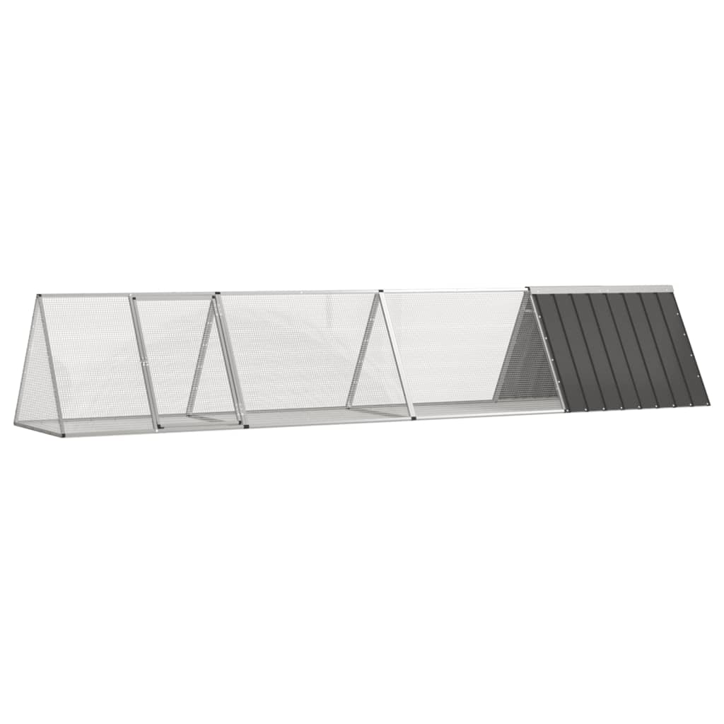 Kaninbur antrasitt 403,5x80,5x71 cm galvanisert stål