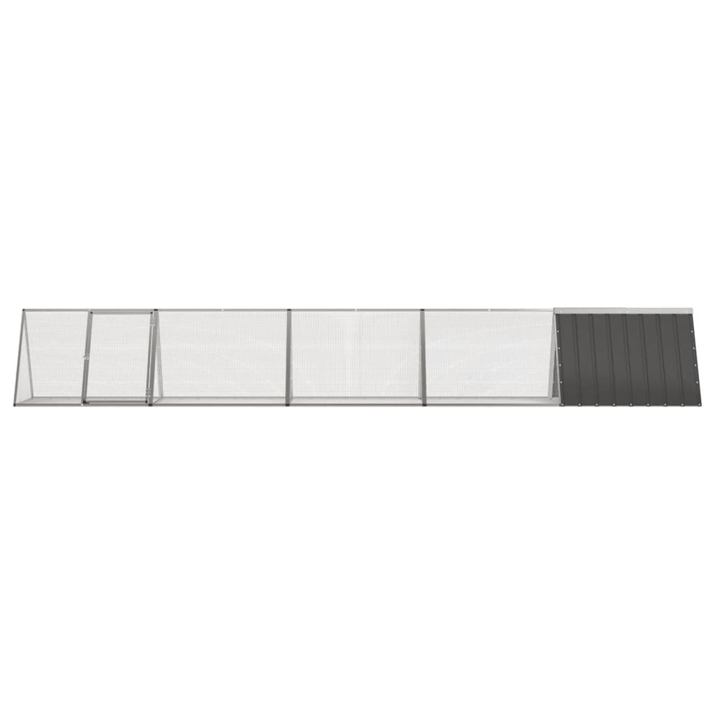 Kaninbur antrasitt 504,5x80,5x71 cm galvanisert stål
