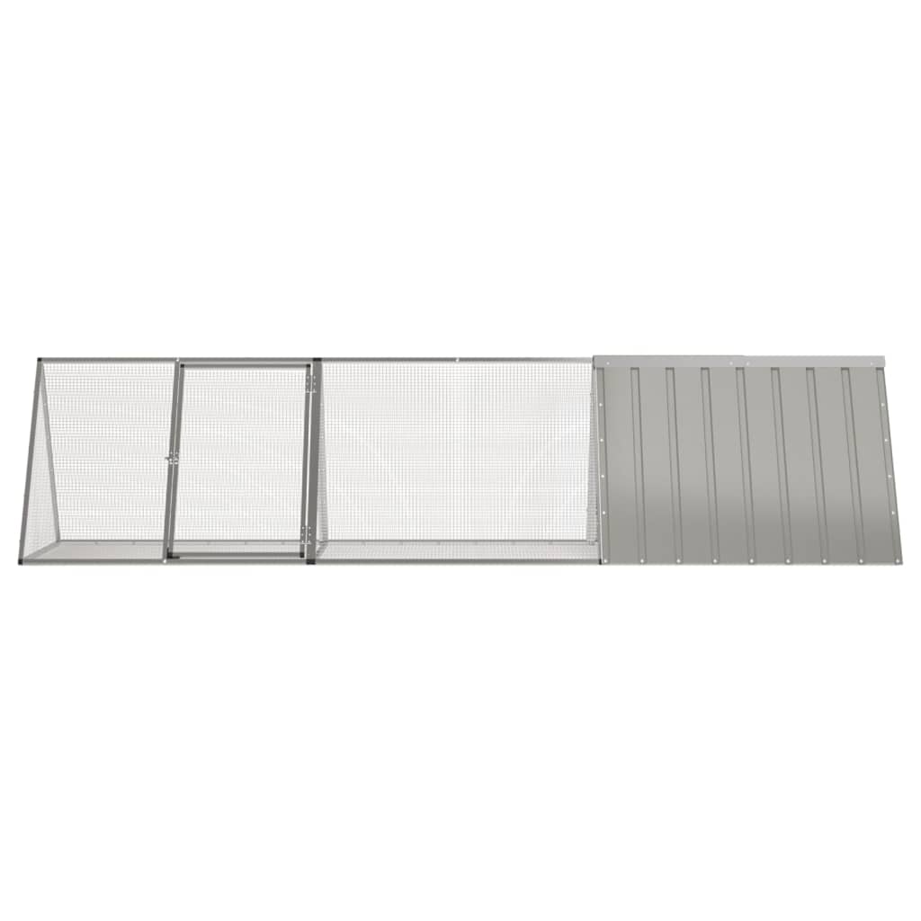 Kaninbur grå 302,5x80,5x71 cm galvanisert stål