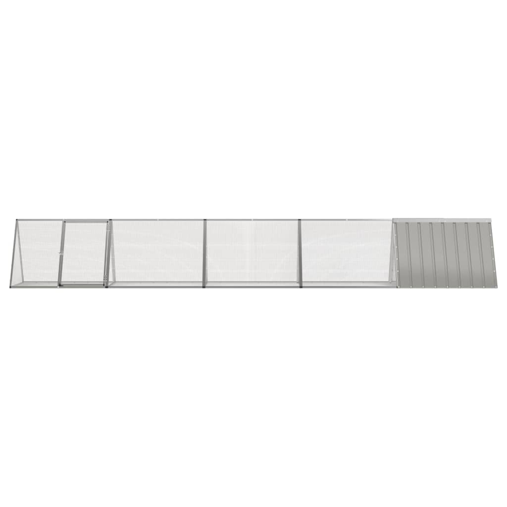 Kaninbur grå 504,5x80,5x71 cm galvanisert stål