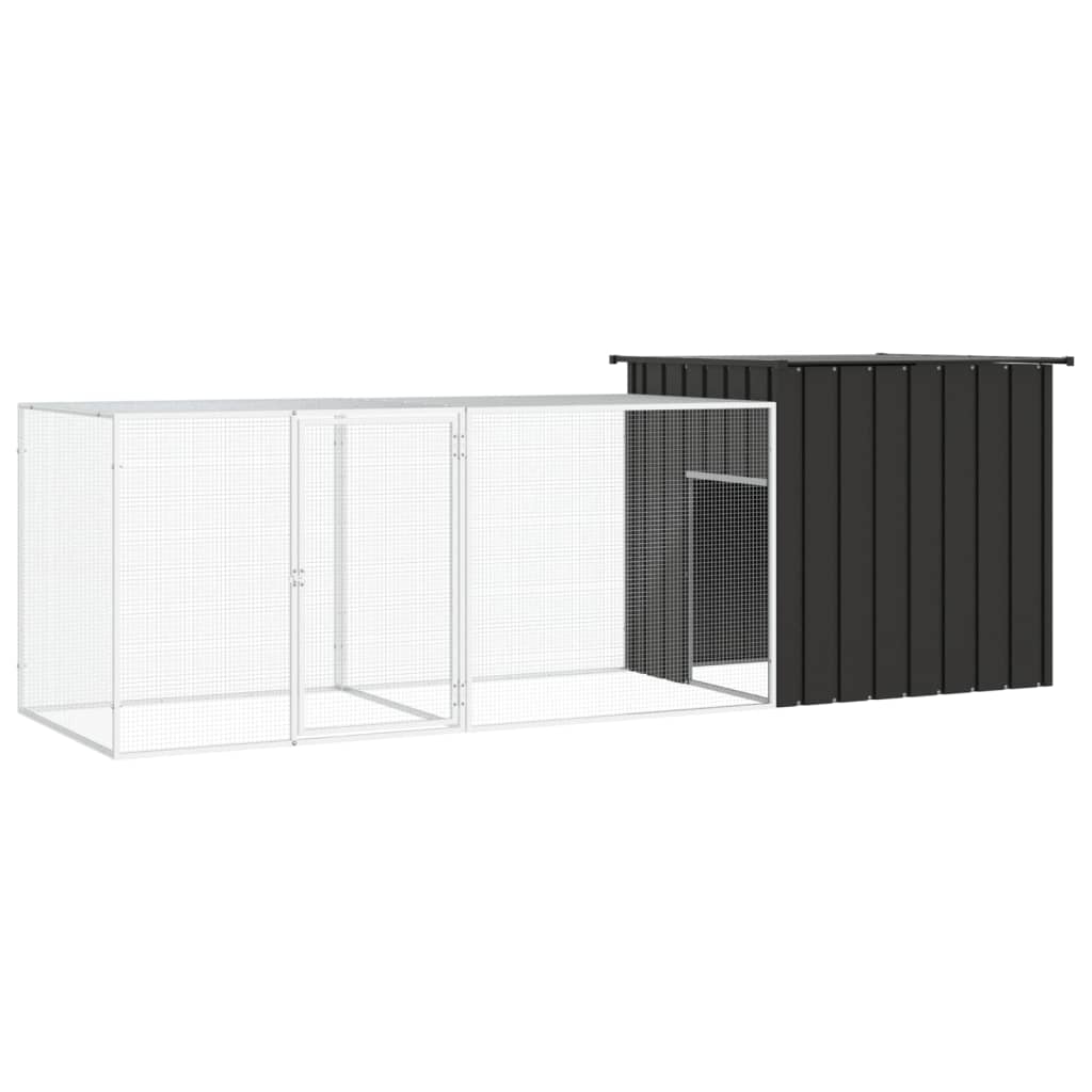 Kyllingbur antrasitt 300x91x100 cm galvanisert stål