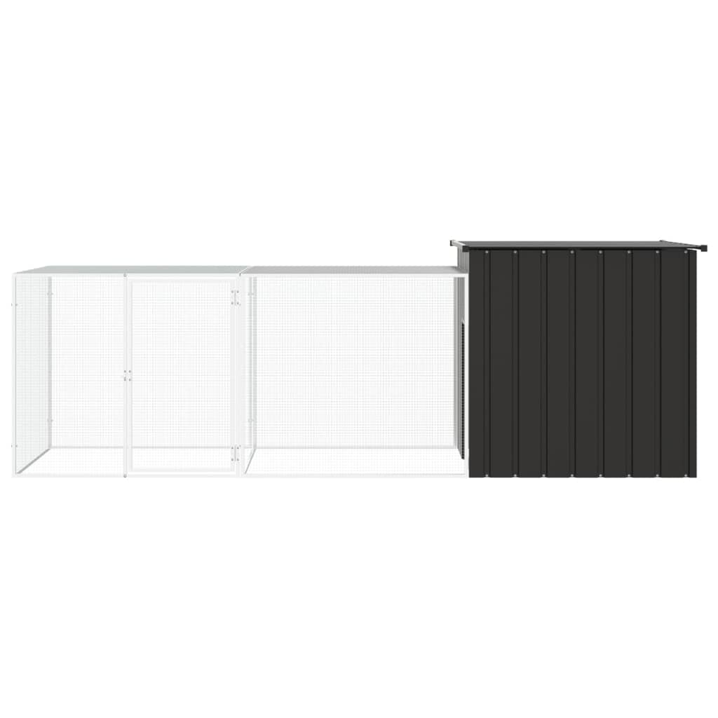 Kyllingbur antrasitt 300x91x100 cm galvanisert stål