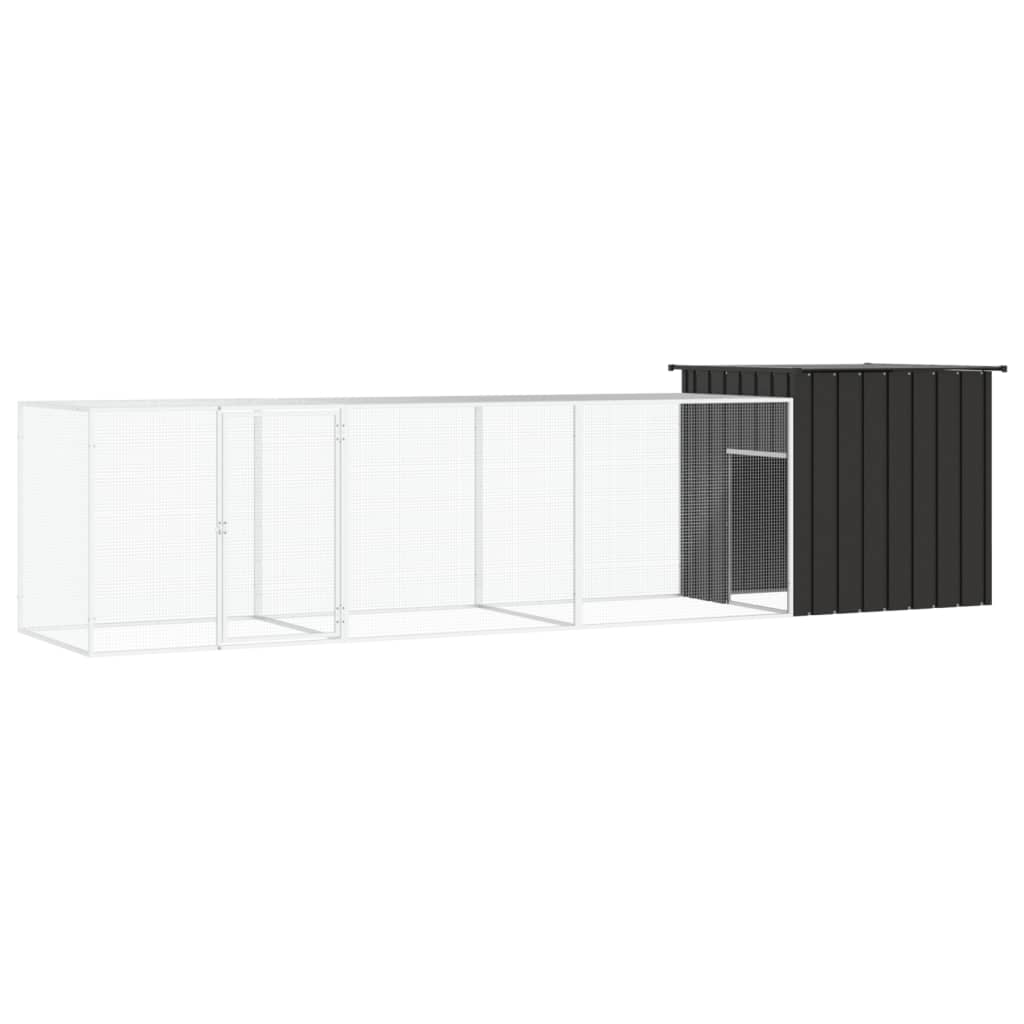 Kyllingbur antrasitt 400x91x100 cm galvanisert stål