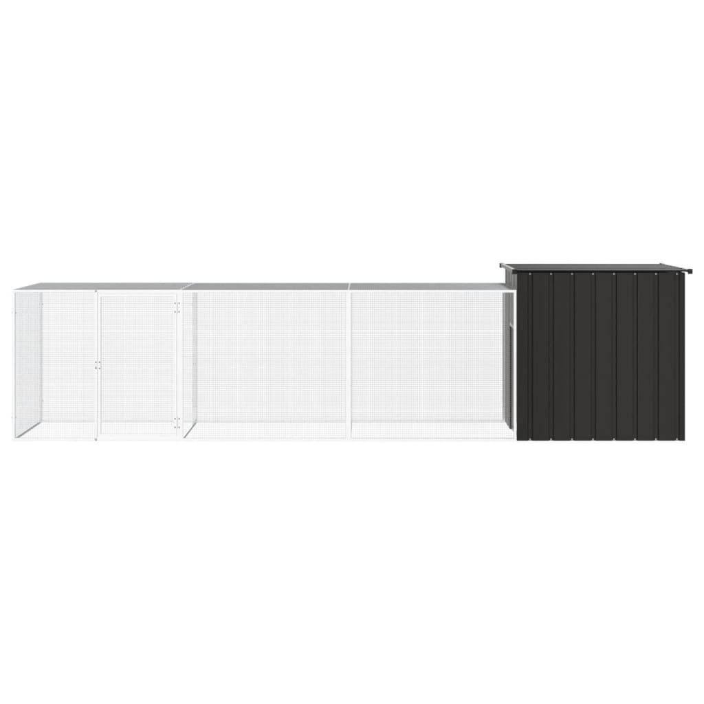 Kyllingbur antrasitt 400x91x100 cm galvanisert stål