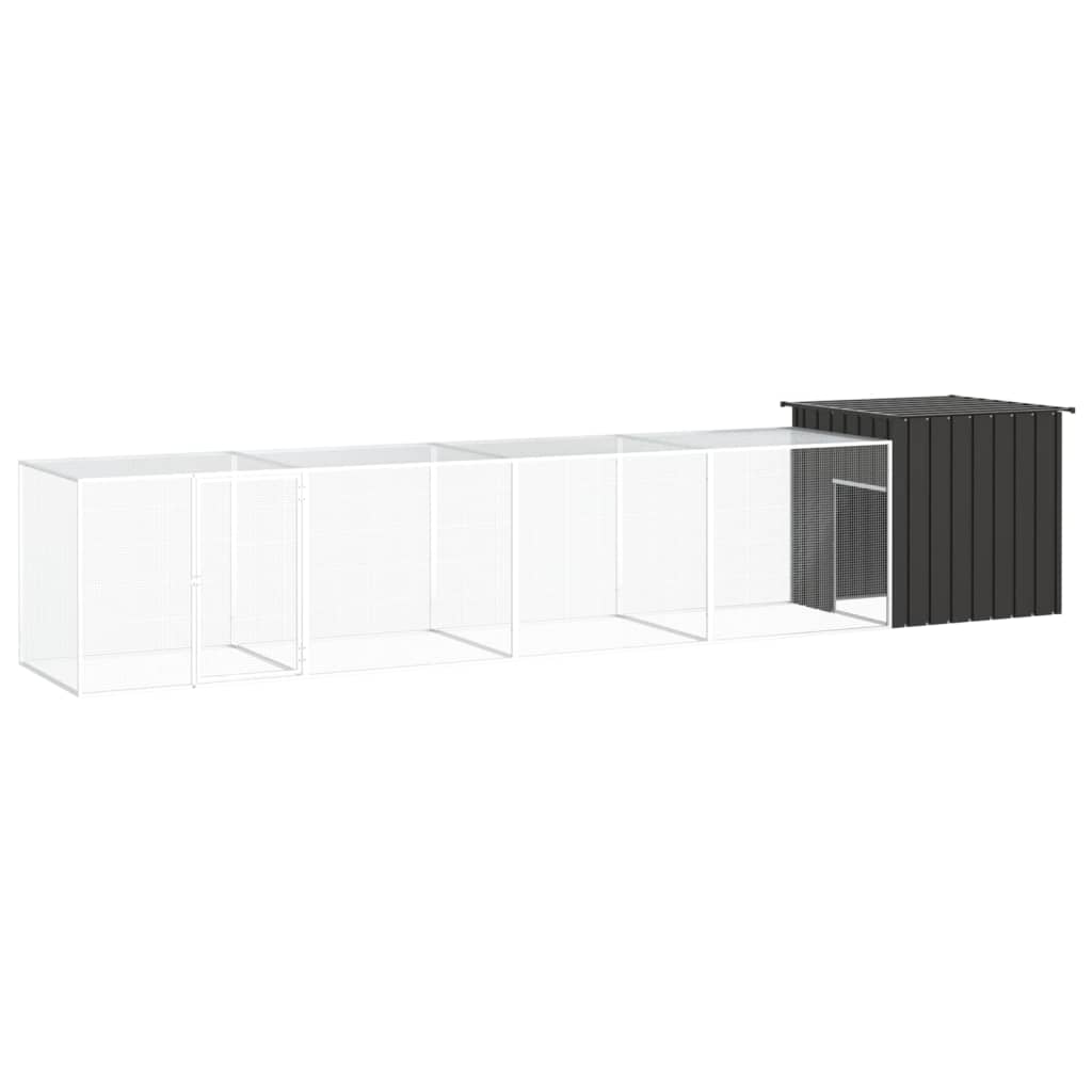 Kyllingbur antrasitt 500x91x100 cm galvanisert stål