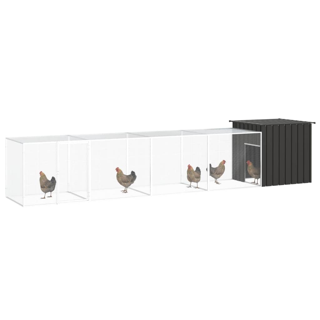 Kyllingbur antrasitt 500x91x100 cm galvanisert stål