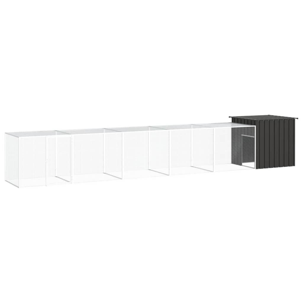 Kyllingbur antrasitt 600x91x100 cm galvanisert stål