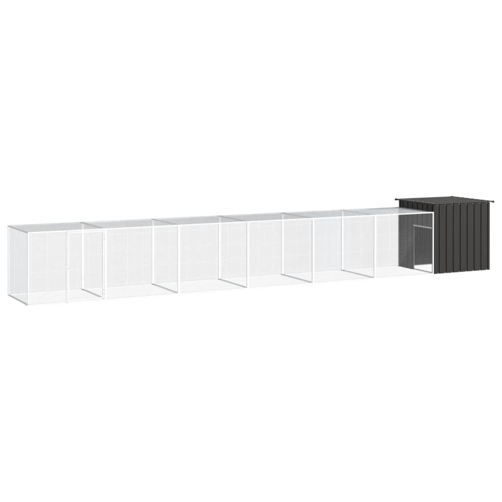 Kyllingbur antrasitt 700x91x100 cm galvanisert stål