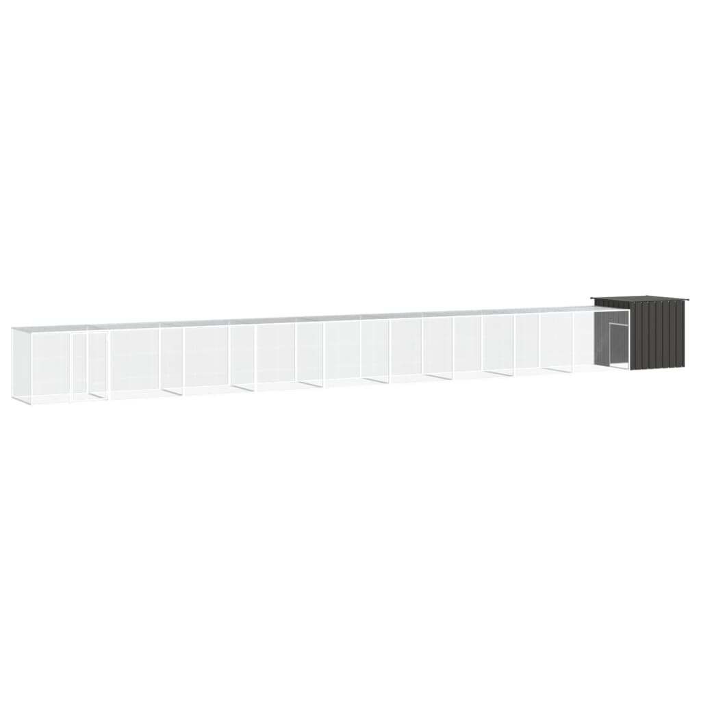 Kyllingbur antrasitt 1000x91x100 cm galvanisert stål