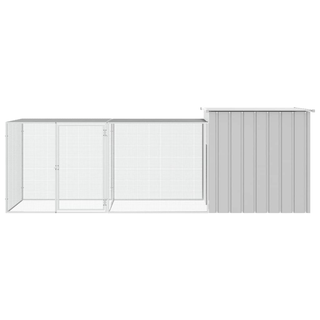 Kyllingbur grå 300x91x100 cm galvanisert stål