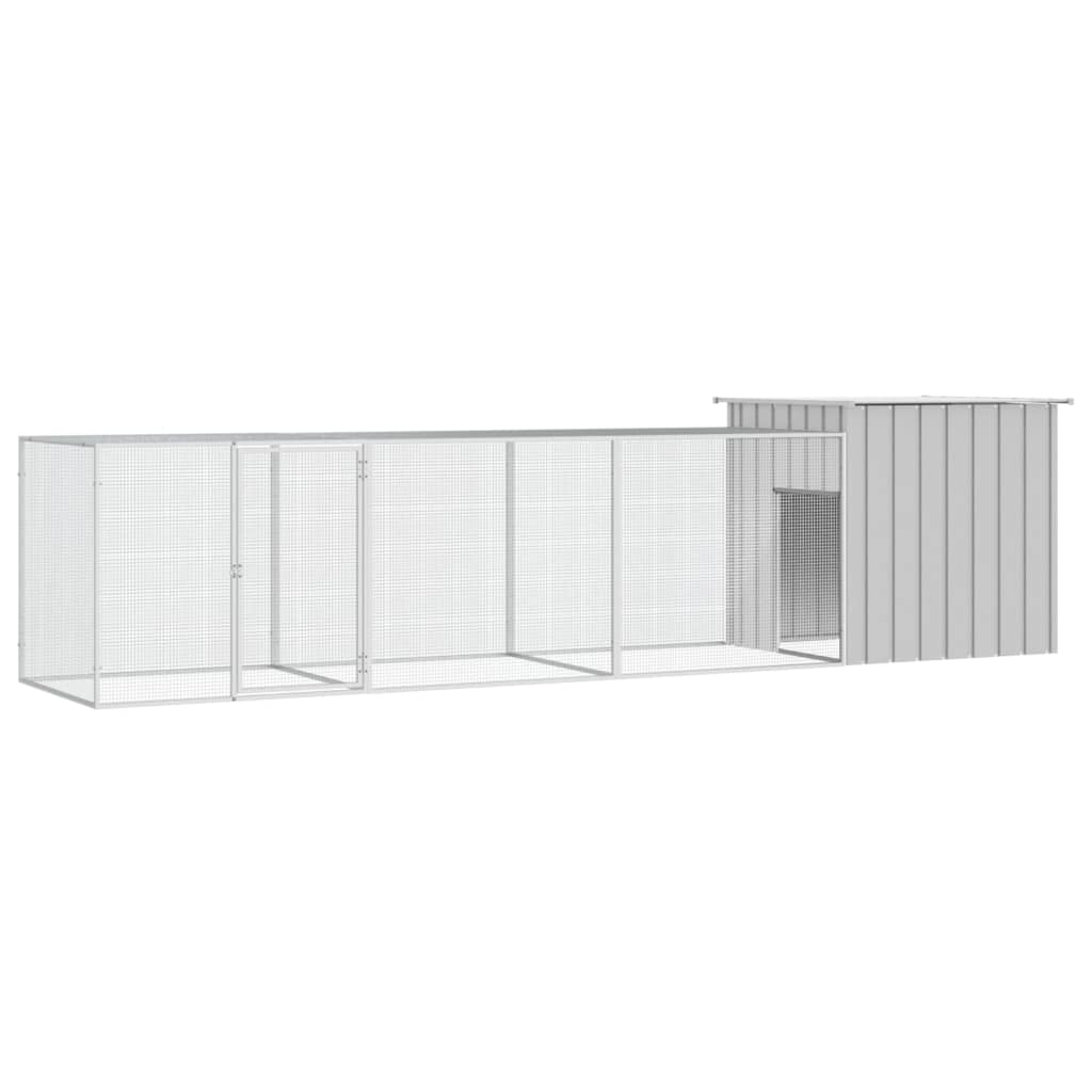 Kyllingbur grå 400x91x100 cm galvanisert stål